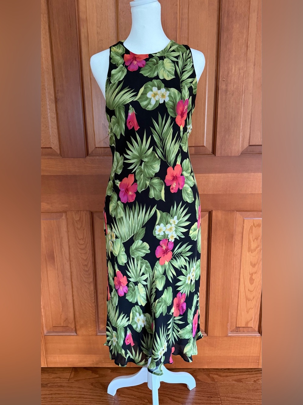 Vintage LAUREN Ralph Lauren midi silk slip dress